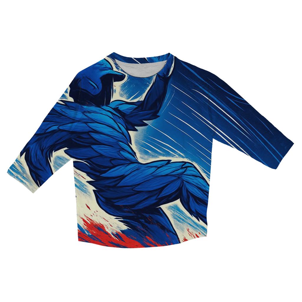 Feather Spiral Slider With Blue Jays Motion personalized 3/4 sleeve tees