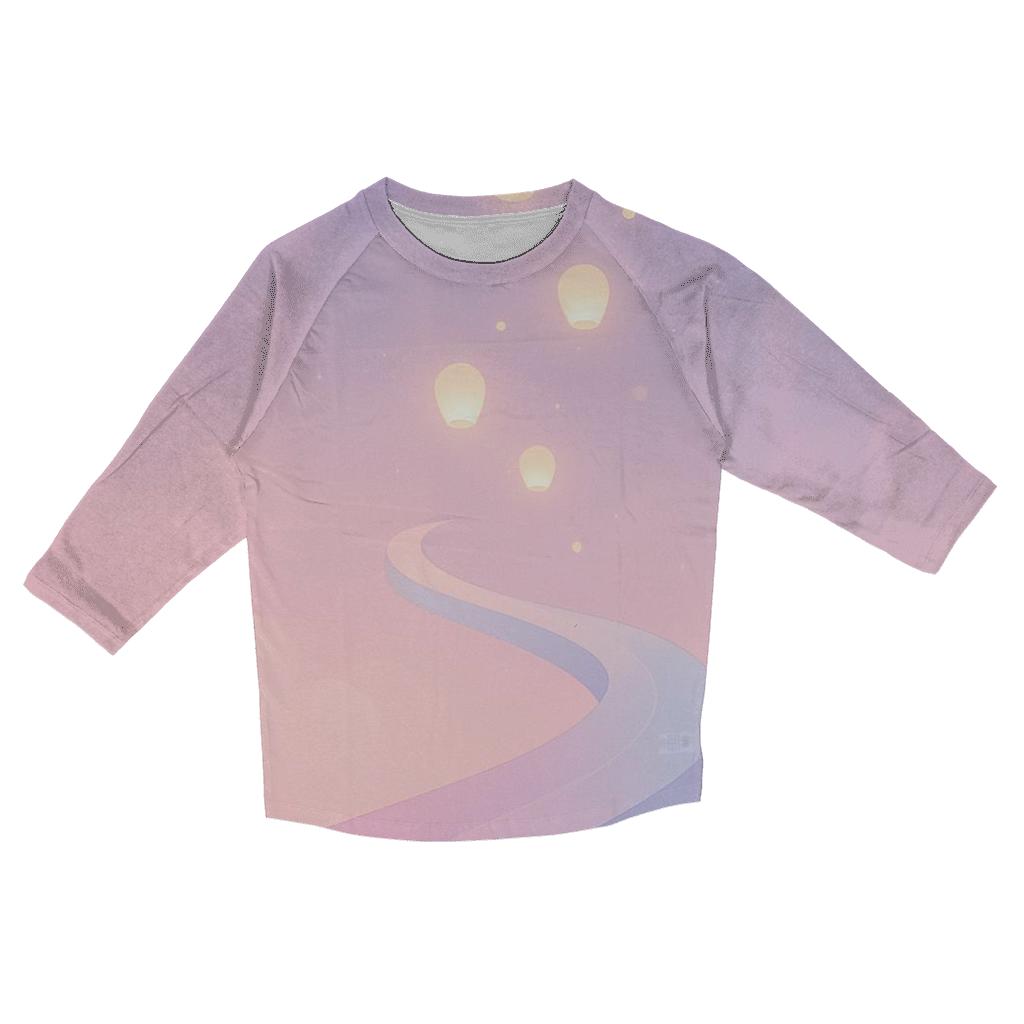 Pastel Aurora Lantern Skyway trendy 3/4 sleeve tops