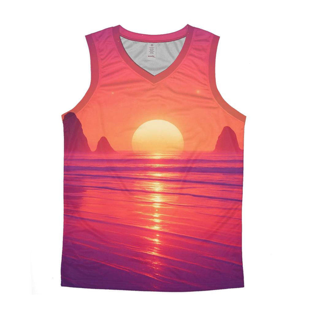 Tidal Mirror Sundown graphic print tank tops