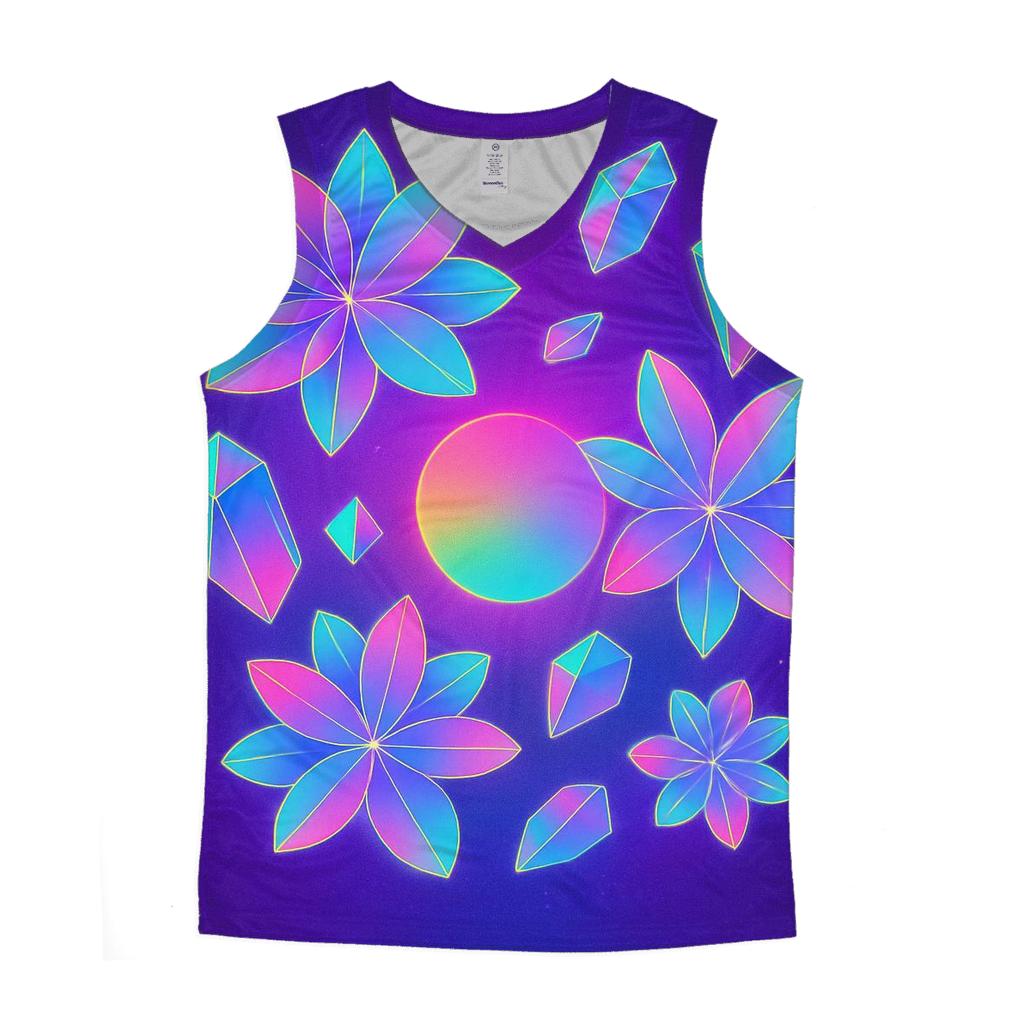 Neon Bloom Gravity Garden designer workout tanks