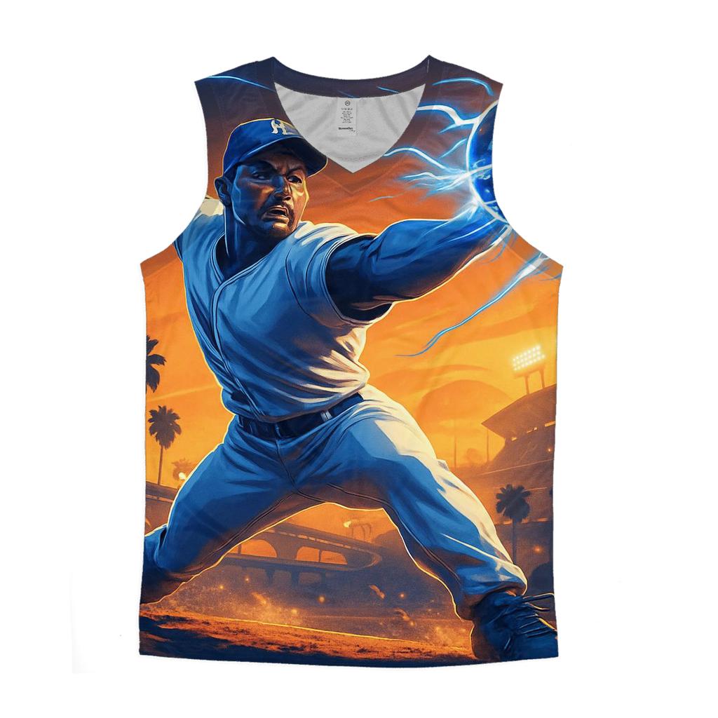 Chrome Fastball Over Sunset Freeway casual summer tank tops