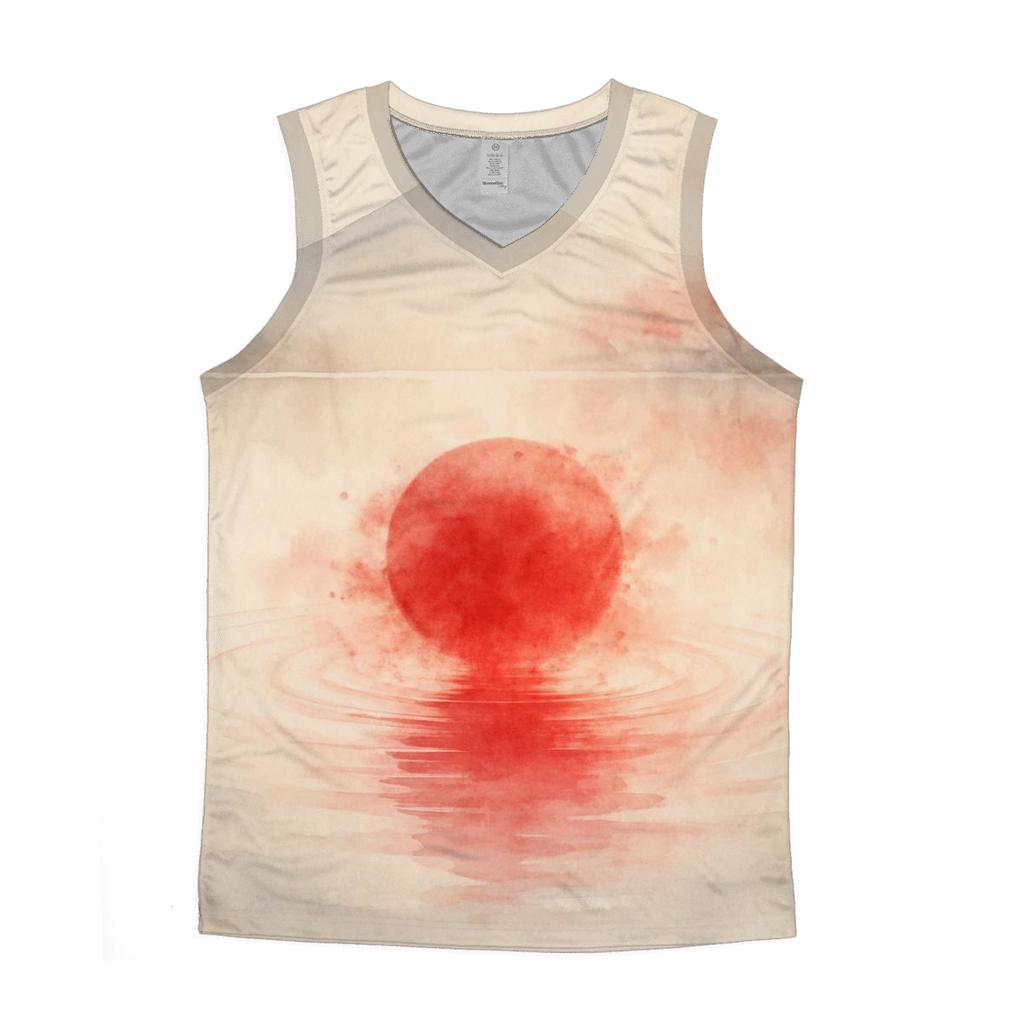 Rising Sun Watercolor Of Japan stylish racerback tanks