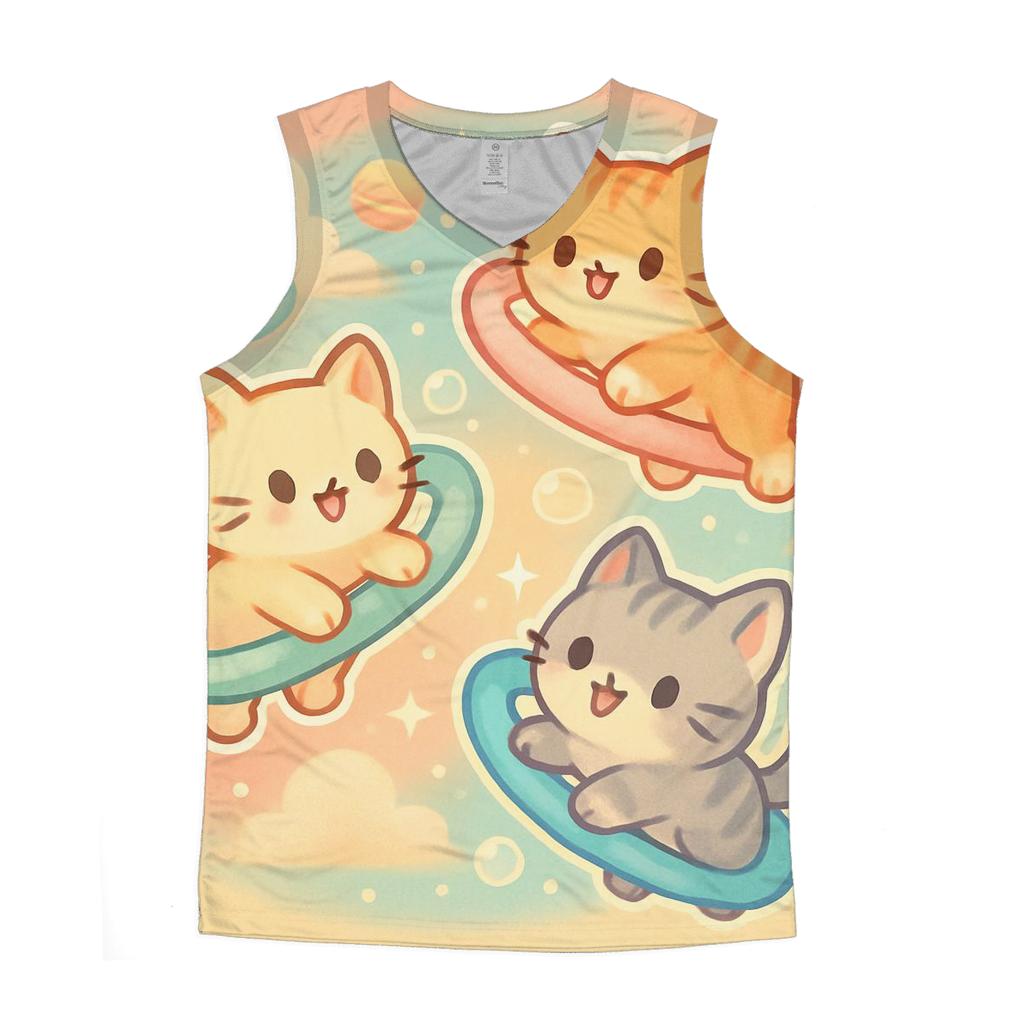 Sugar Cloud Kitten Carousel personalized athletic tanks