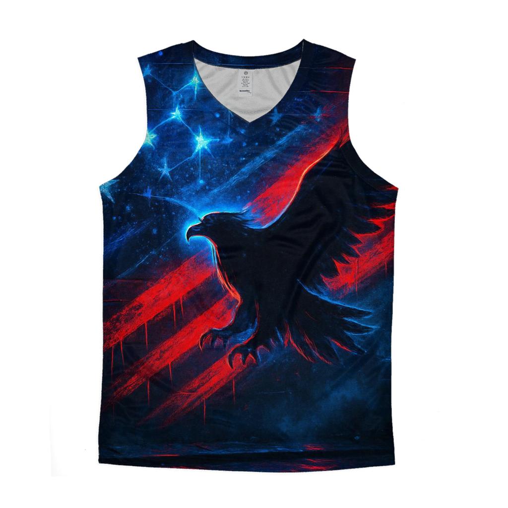 Neon Alley Star Stripes casual summer tank tops