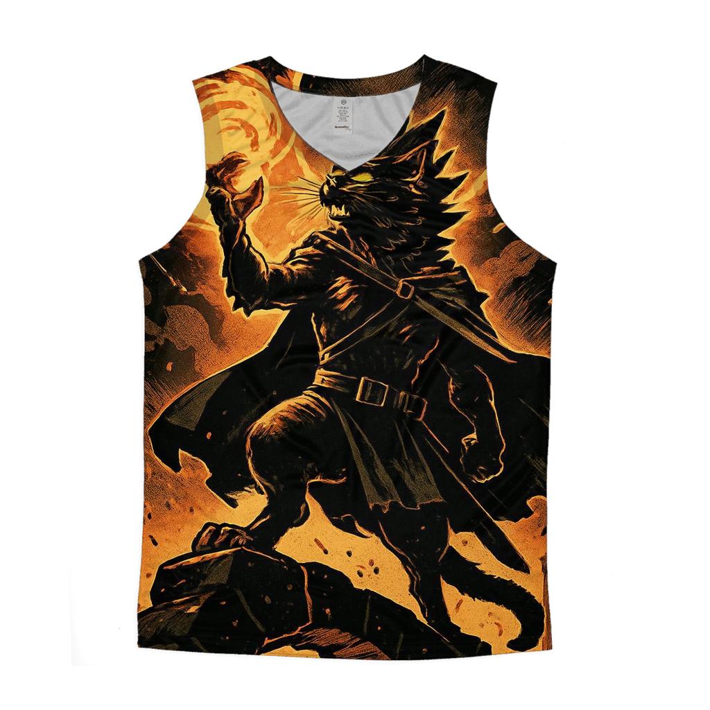 Obsidian Sun Lionheart Cat trendy fitted tank tops