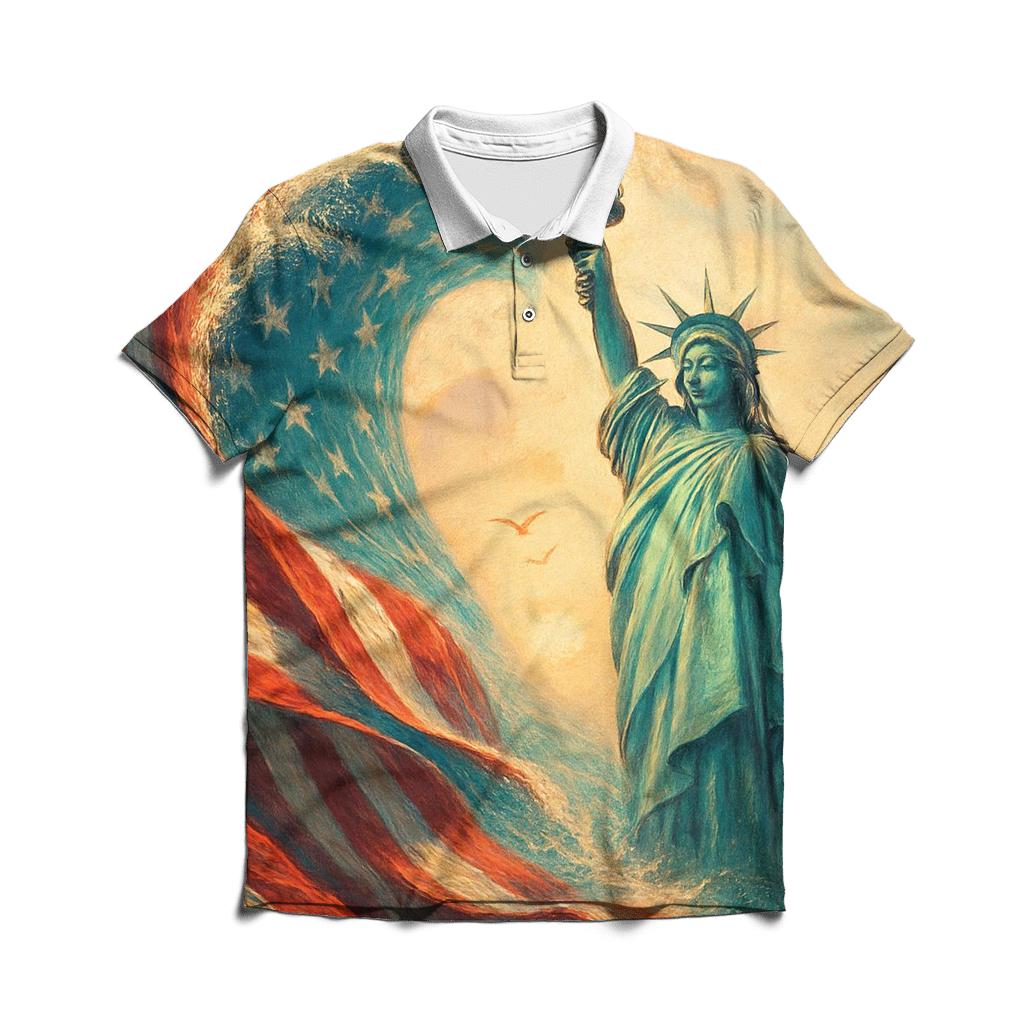 Liberty Tide Panorama personalized polo shirts