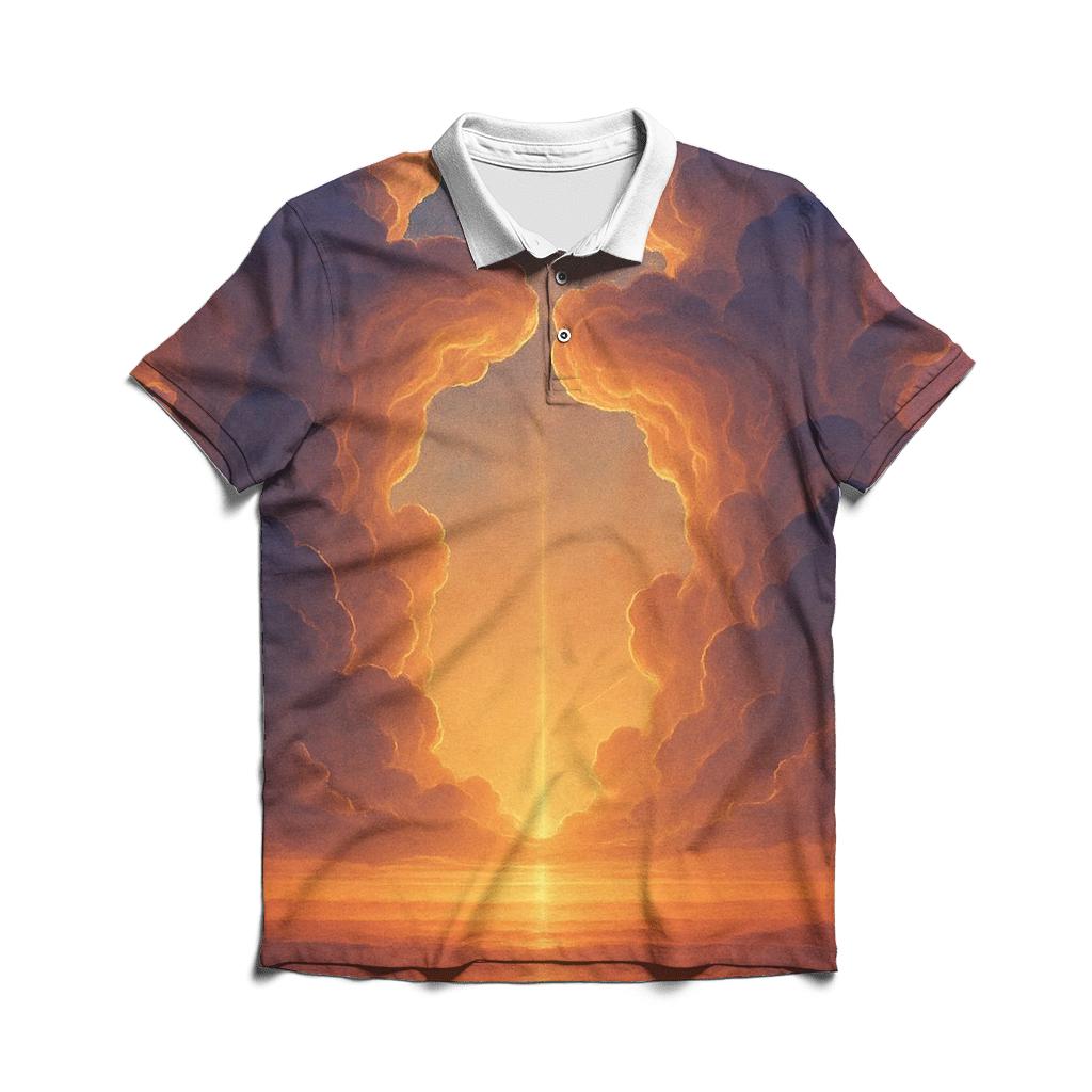 Cloud Cathedral Afterglow personalized polo shirts