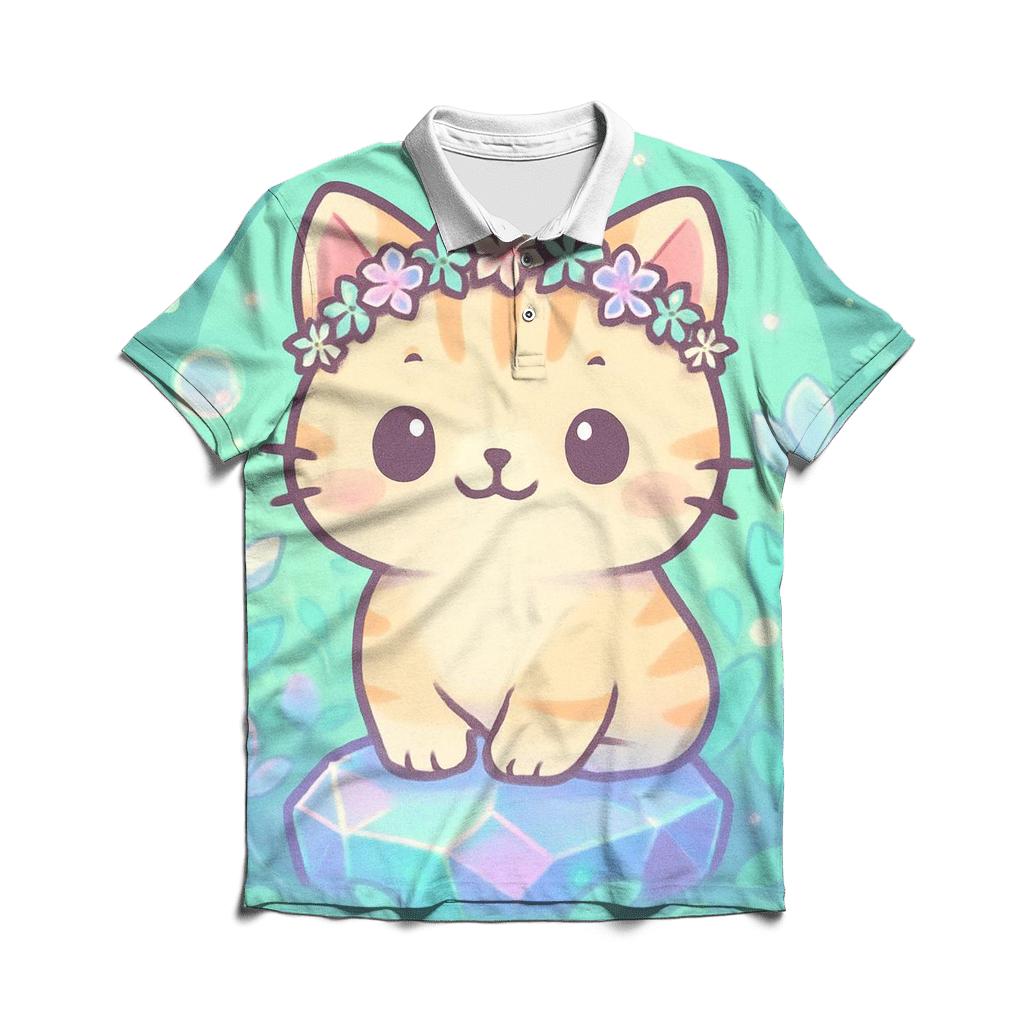 Crystal Garden Flower Crown Keeper casual sports polo shirts