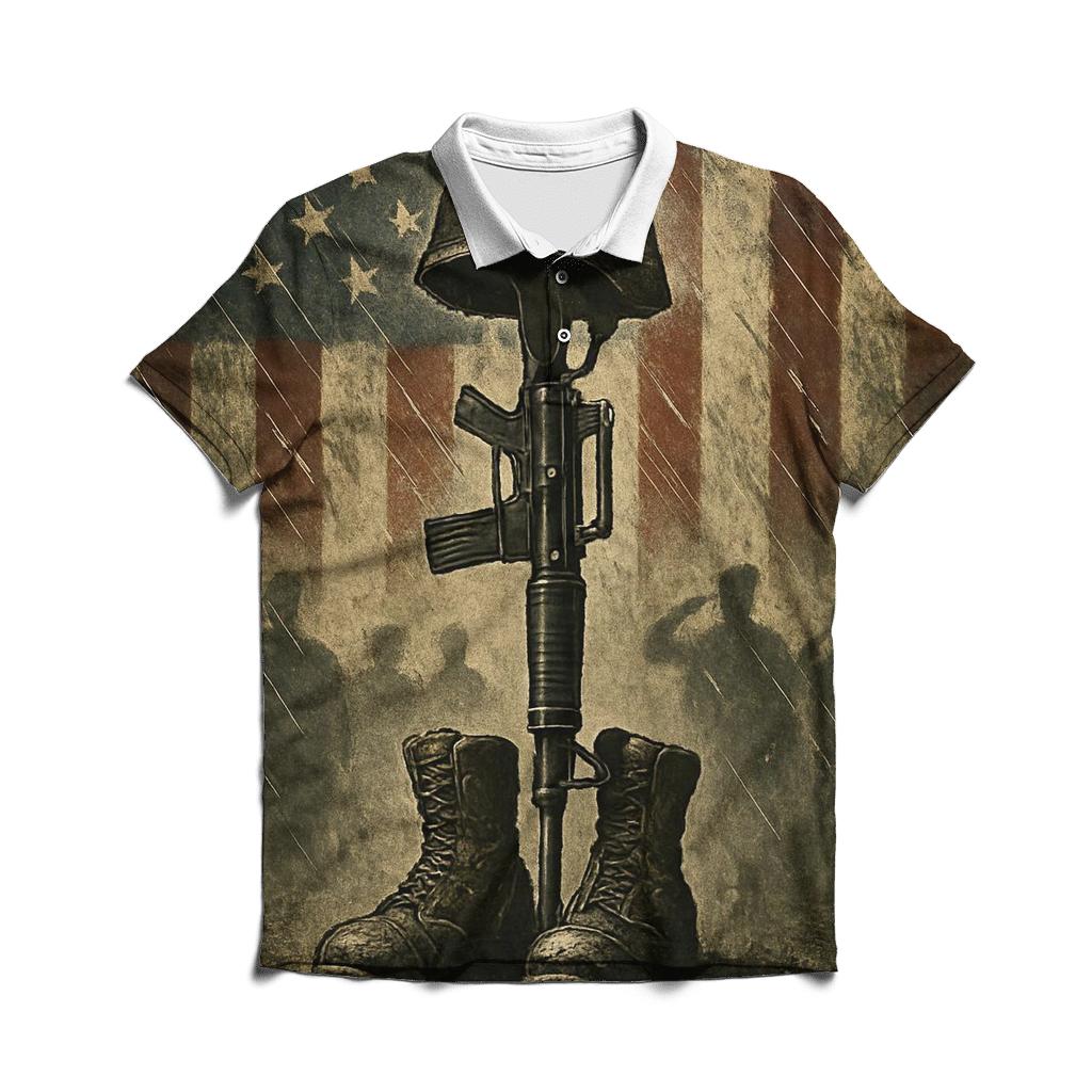 Boots Rifle Helmet Vigil In Rain Washed Colors branded logo polo shirts