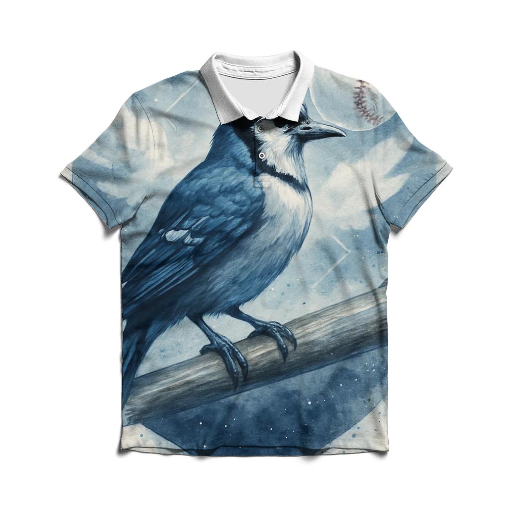 Midnight Perch Bat Blue Jays Sentinel premium cotton polo shirts