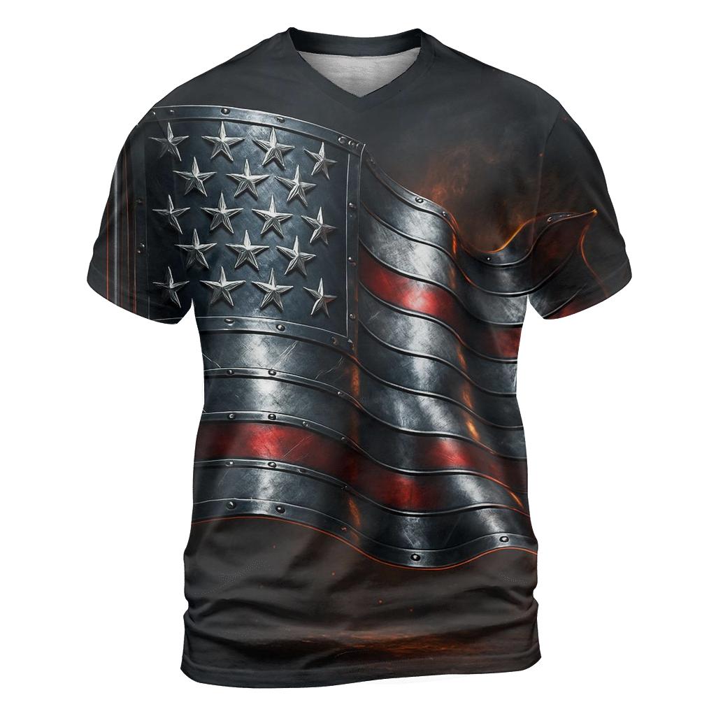 Midnight Forge Flag statement graphic shirts