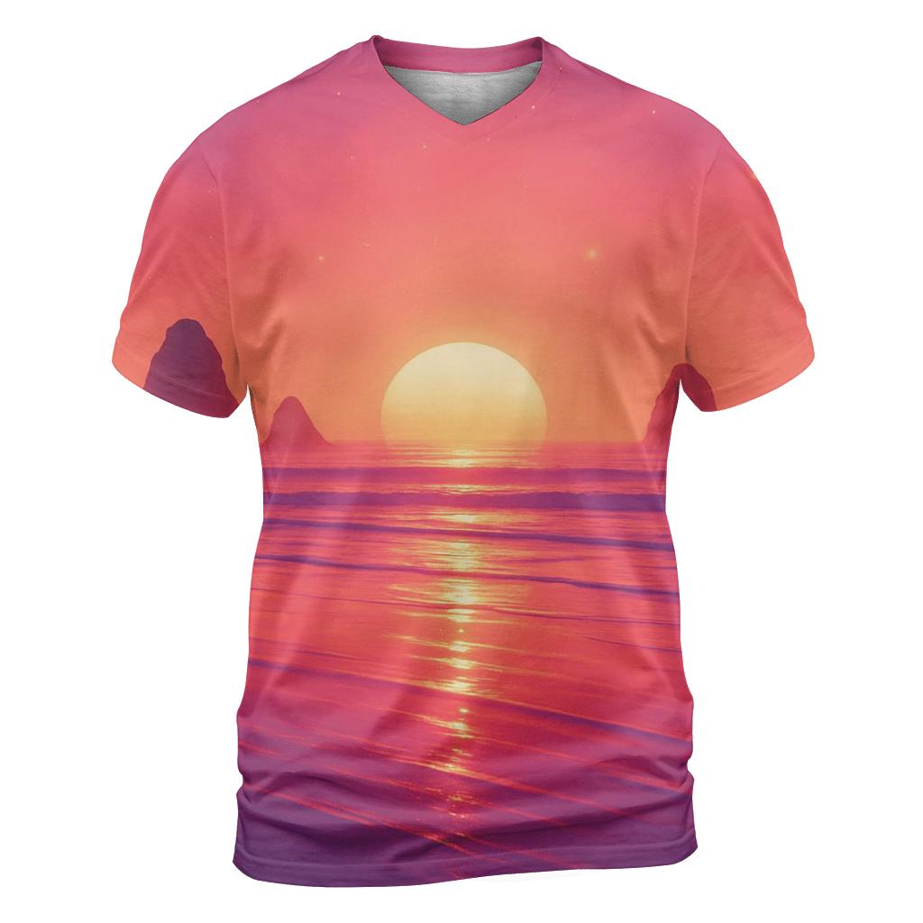 Tidal Mirror Sundown statement graphic shirts