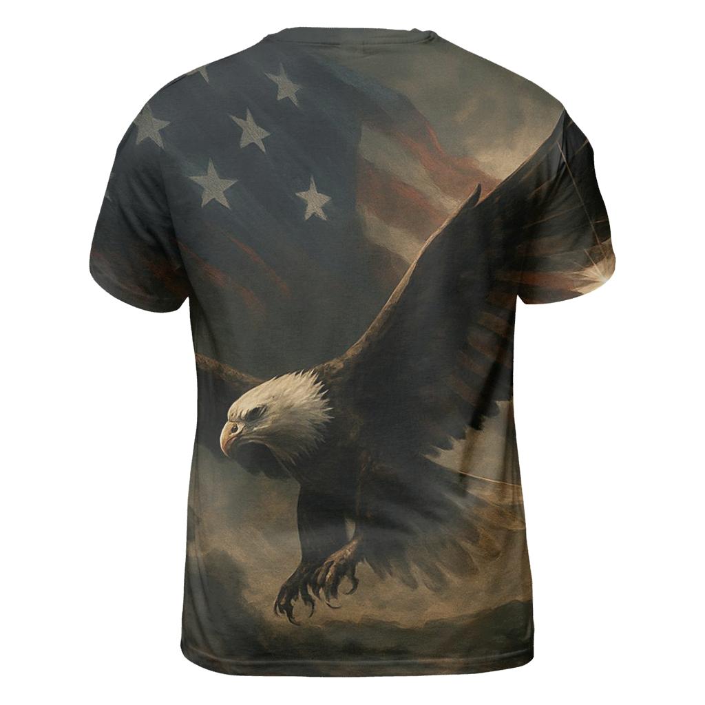 Liberty Wing Through Smoke And Stripes artistic all-over print tops