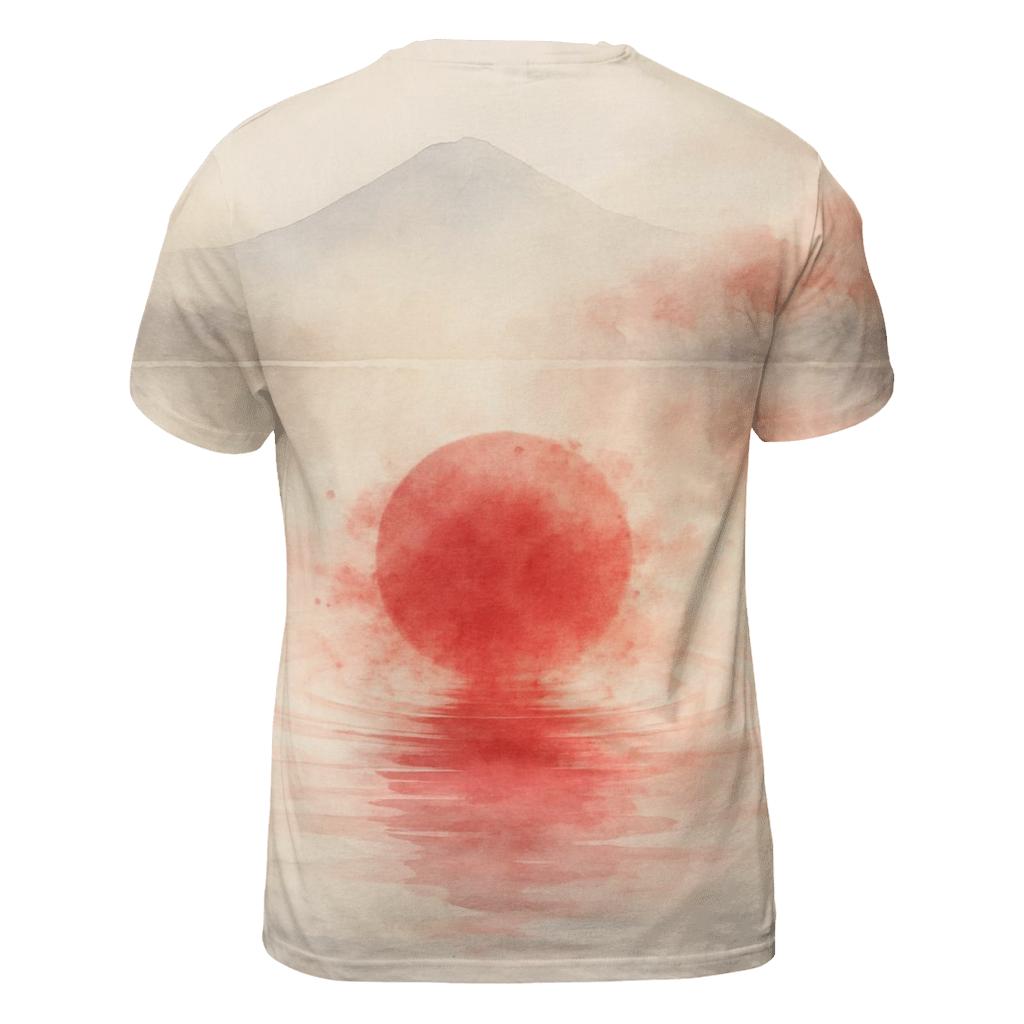 Rising Sun Watercolor Of Japan personalized full print shirts