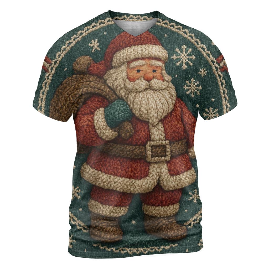 Knitted Blizzard Patch Santa designer pattern shirts