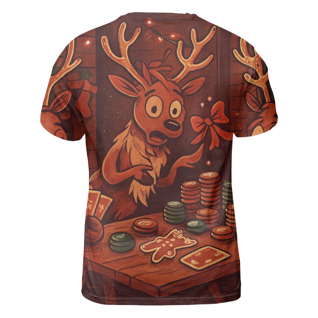 Reindeer Card Game Cabin Chaos unique graphic print tees