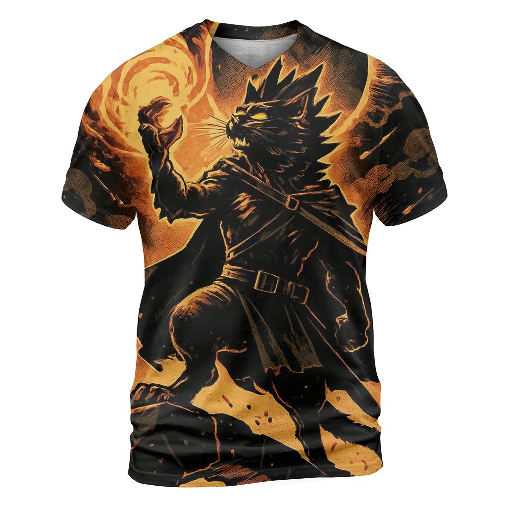 Obsidian Sun Lionheart Cat unique graphic print tees