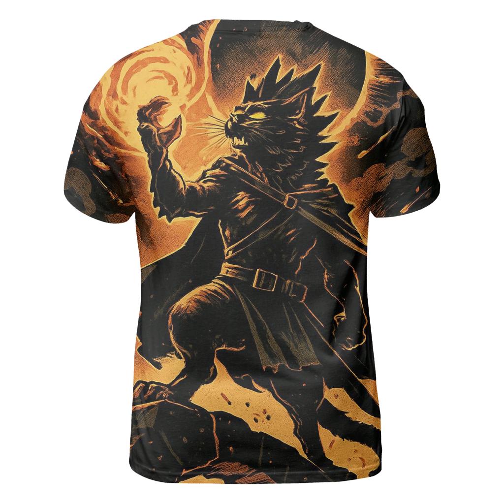 Obsidian Sun Lionheart Cat unique graphic print tees