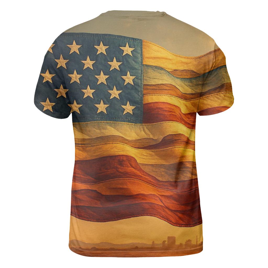 Prairie Skyline Patchwork Flag custom all-over print shirts