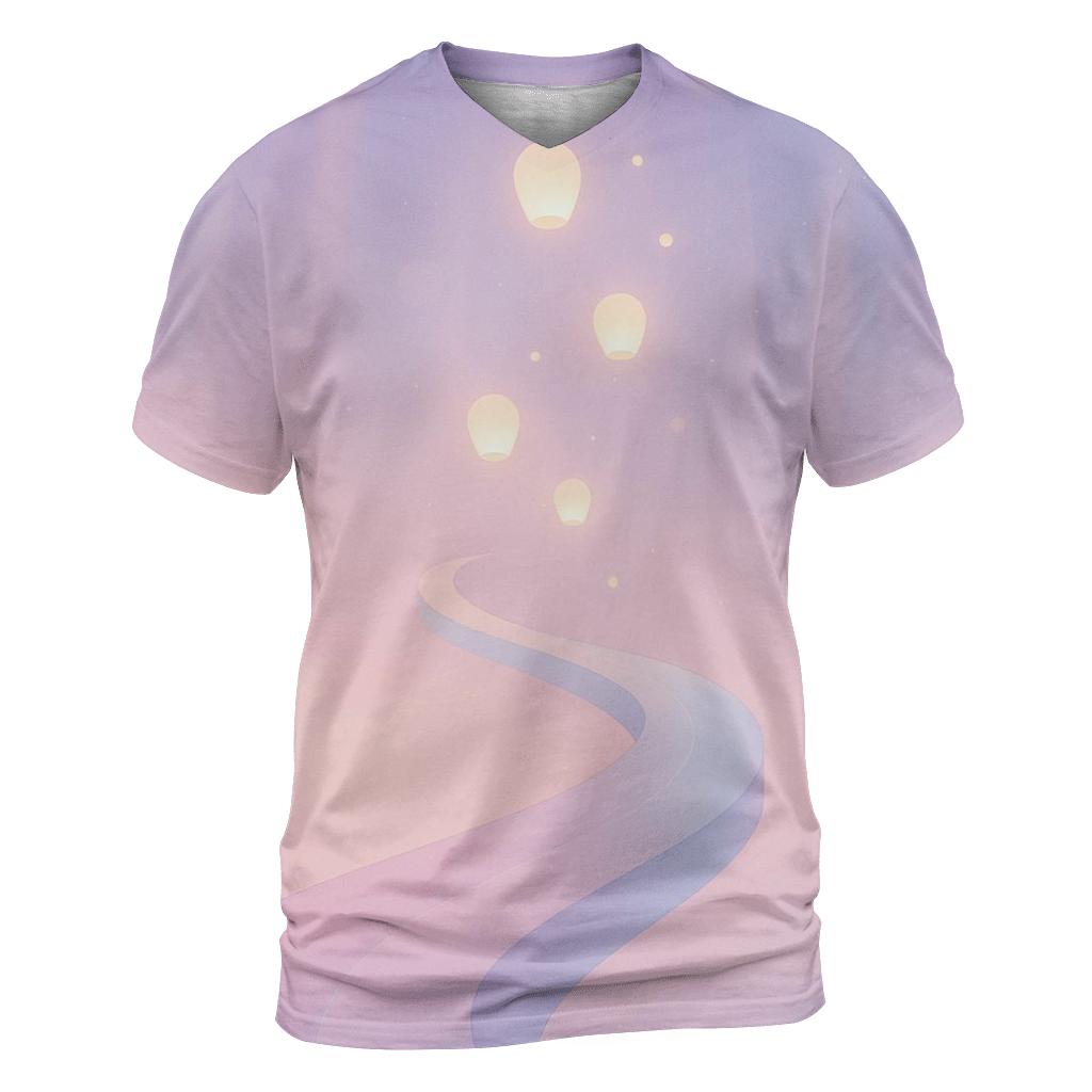 Pastel Aurora Lantern Skyway trendy printed shirt styles