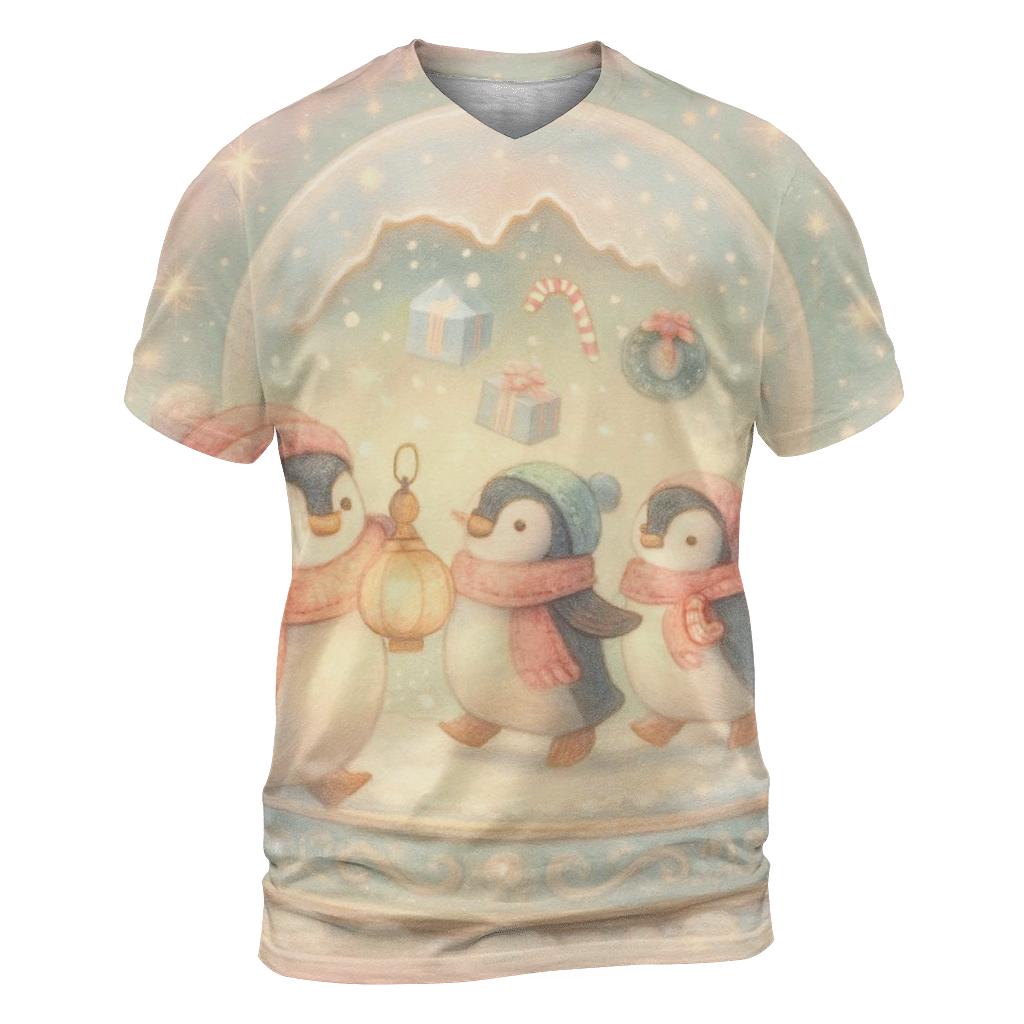 Snow Globe Penguin Parade Carousel personalized full print shirts