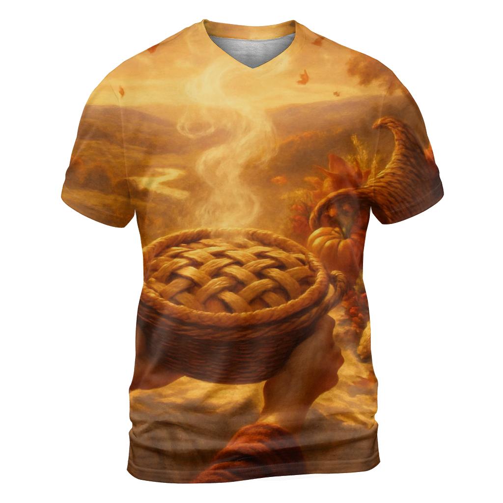 Golden Hour Table On A Hillside Overlook artistic all-over print tops