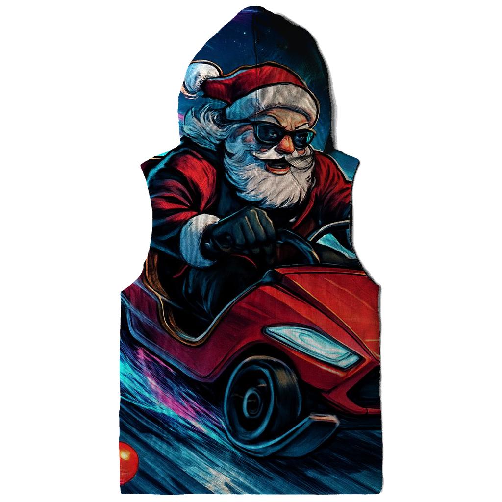 Neon Sleigh Drift Santa hoodie styles