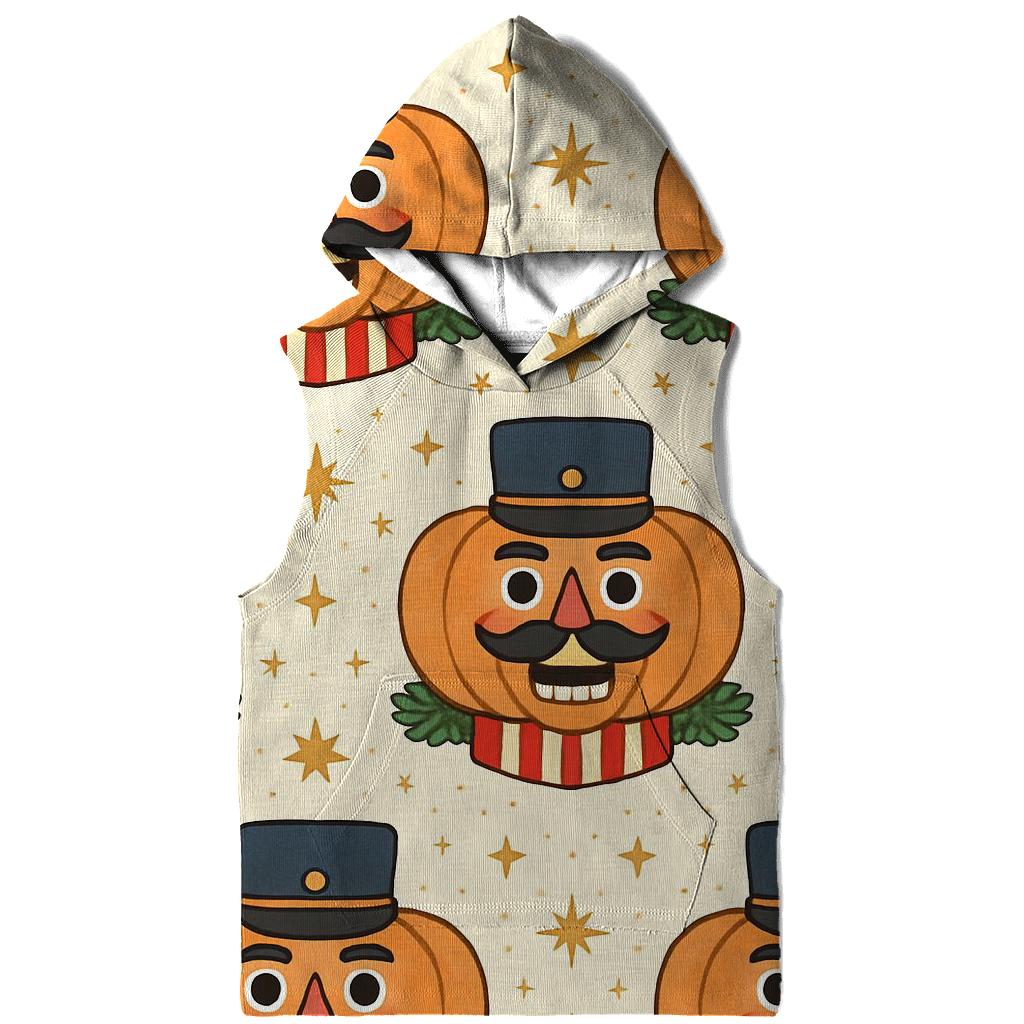 Nutcracker Pumpkin Tile Grid On Cream White Background graphic hoodies
