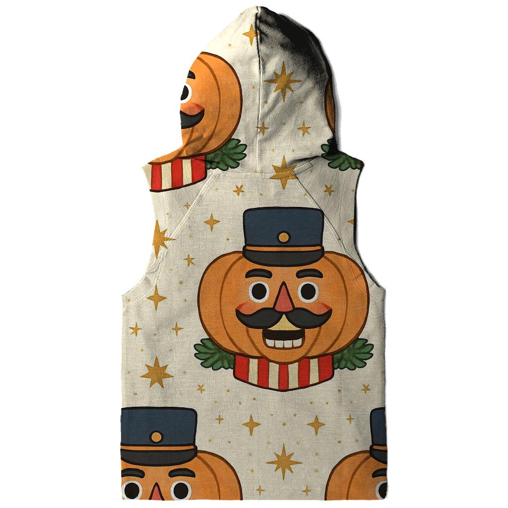 Nutcracker Pumpkin Tile Grid On Cream White Background graphic hoodies