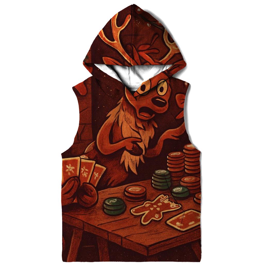 Reindeer Card Game Cabin Chaos lightweight hoodies