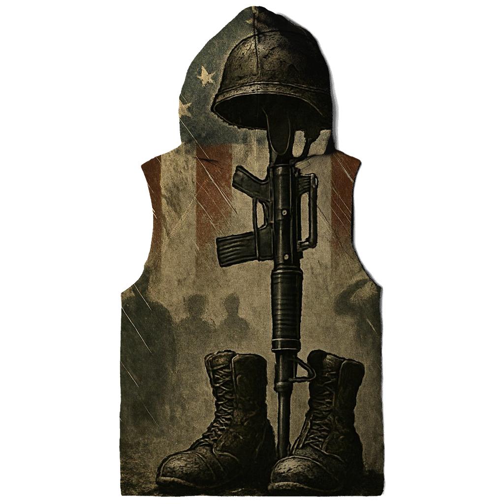 Boots Rifle Helmet Vigil In Rain Washed Colors embroidered hoodies