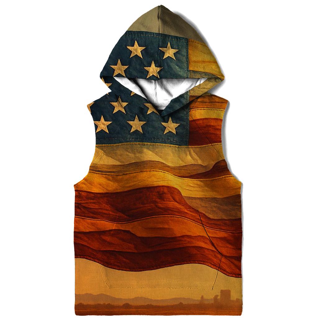 Prairie Skyline Patchwork Flag designer hoodies