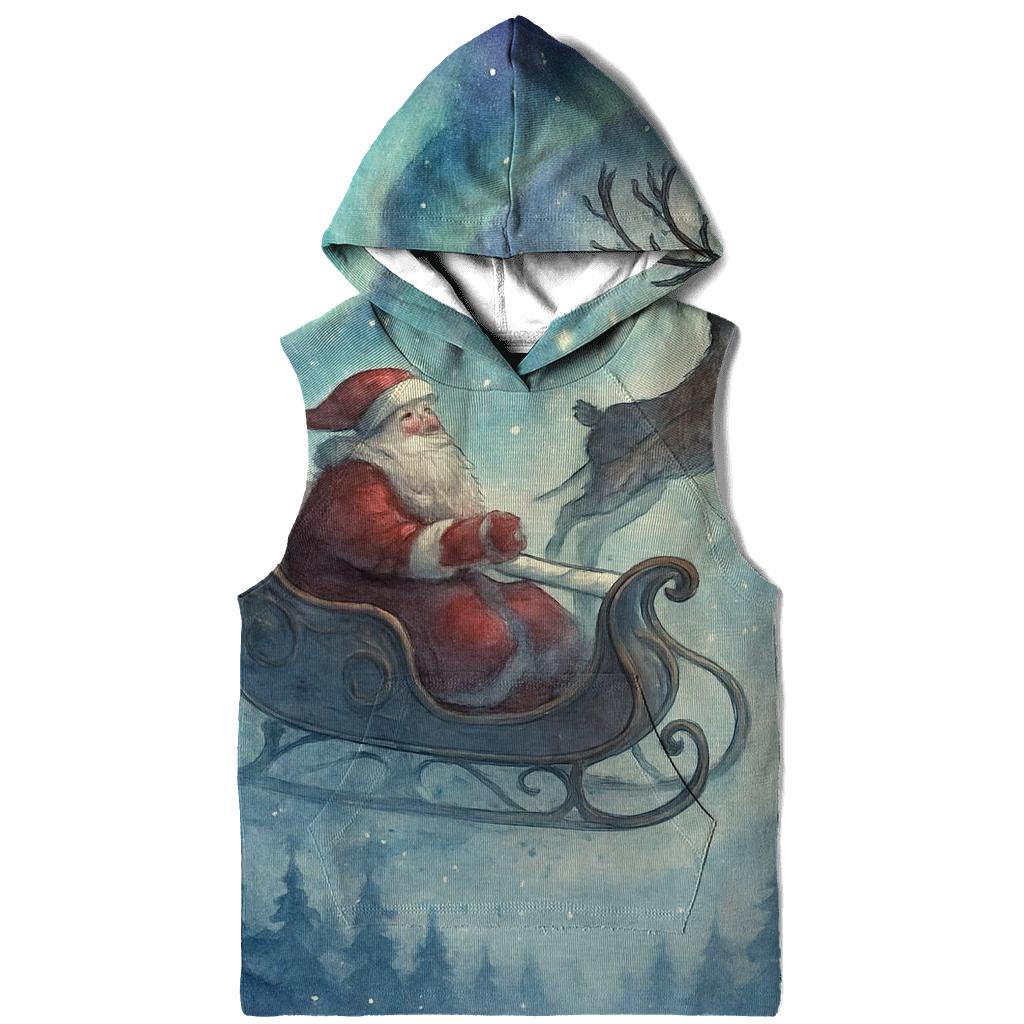 Watercolor Moonlit Sleigh Whisper heavyweight hoodies