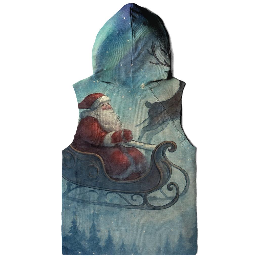Watercolor Moonlit Sleigh Whisper heavyweight hoodies