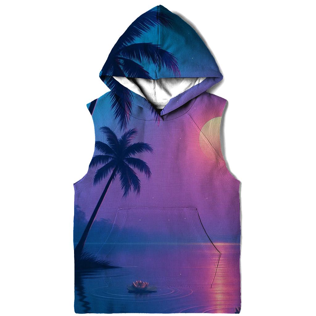 Neon Lagoon Dusk Palms hoodie trends