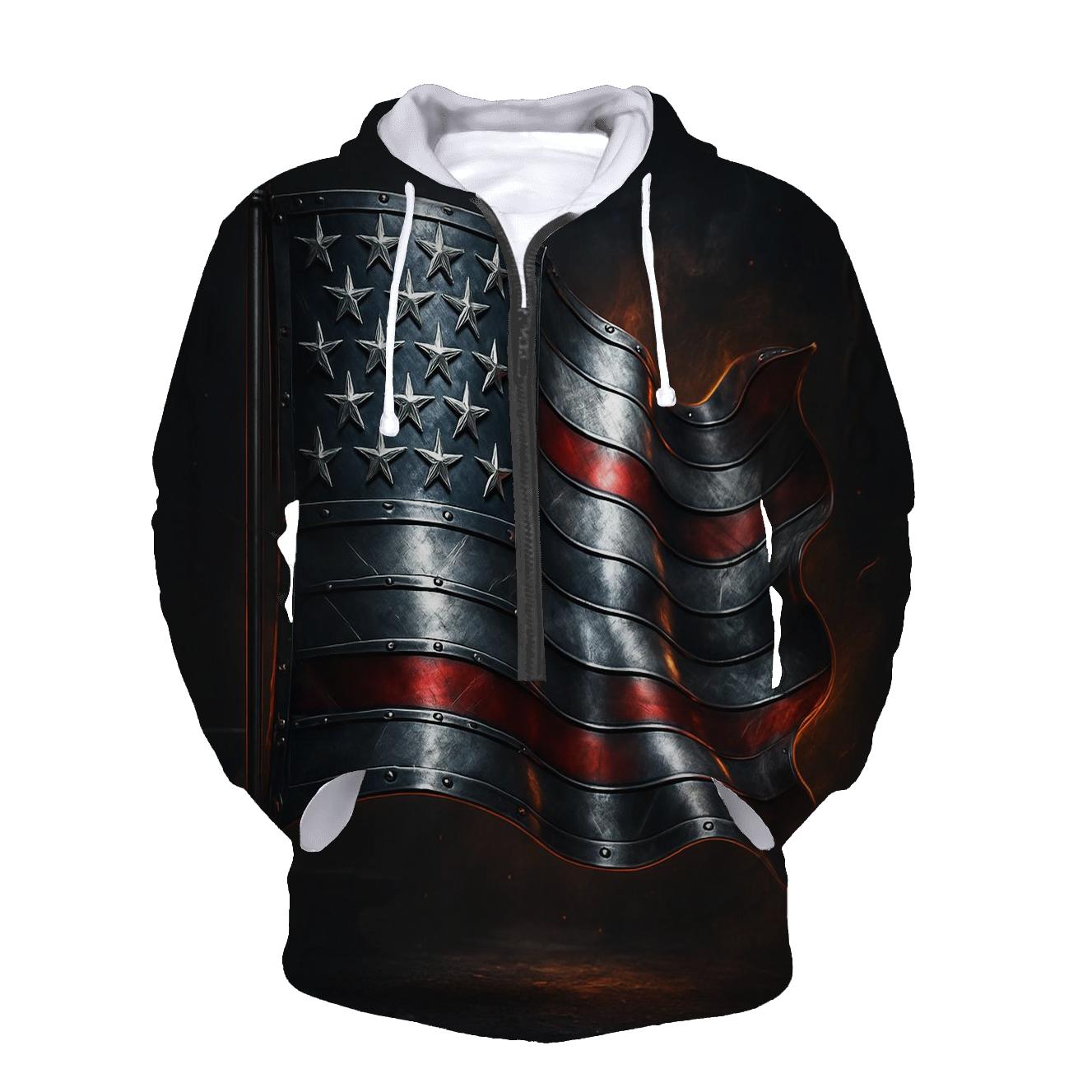 Midnight Forge Flag graphic hoodies