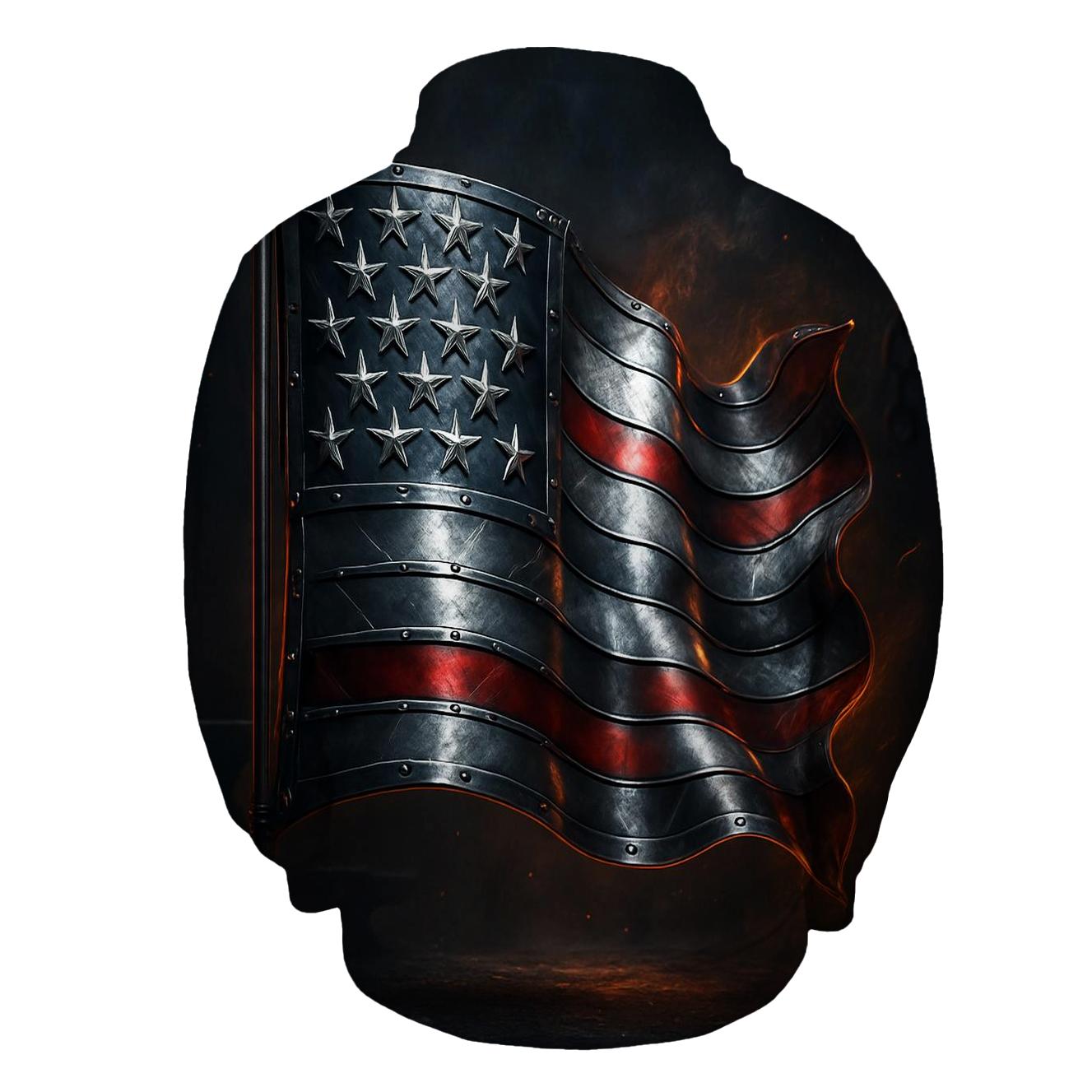Midnight Forge Flag graphic hoodies