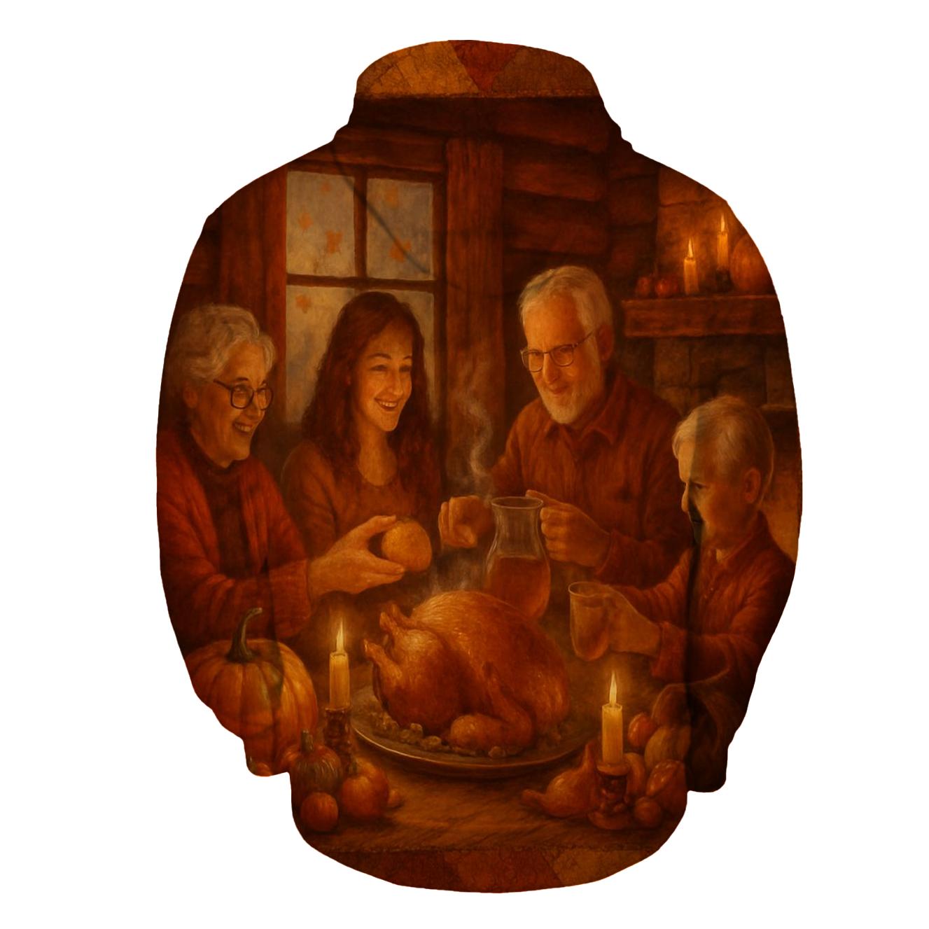 Candlelit Gratitude Cabin Feast hoodie styles