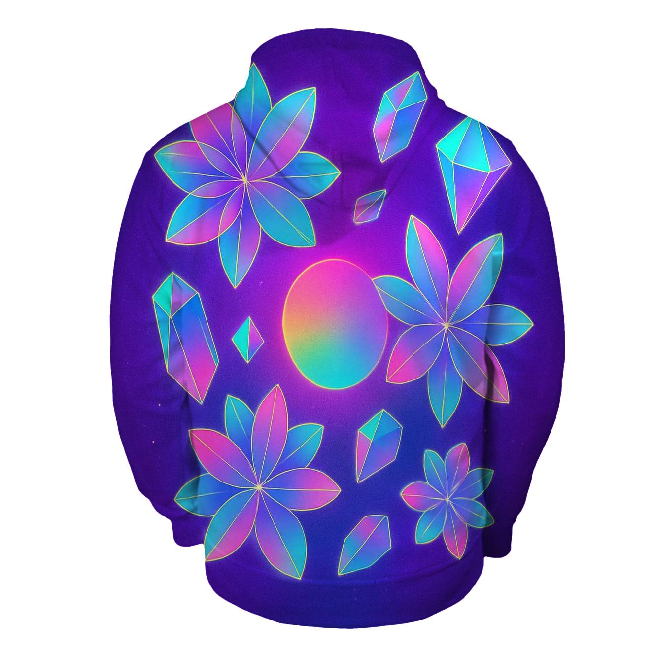 Neon Bloom Gravity Garden graphic hoodies