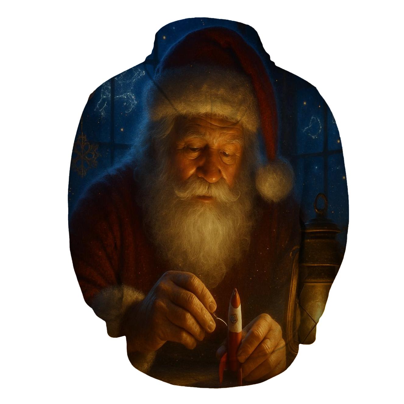 Workshop Constellation Santa embroidered hoodies