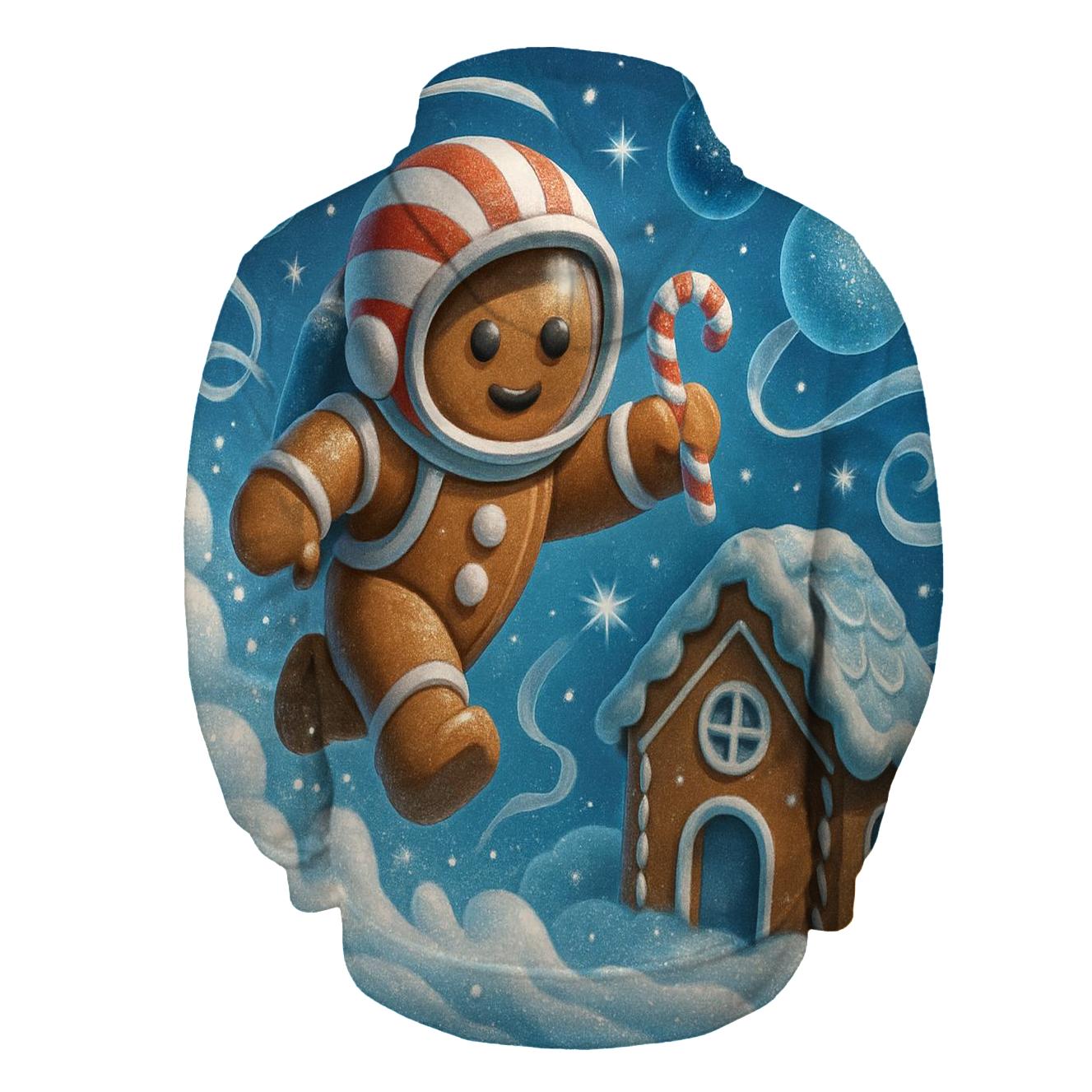 Gingerbread Astronaut Cookie Crash Landing designer hoodies