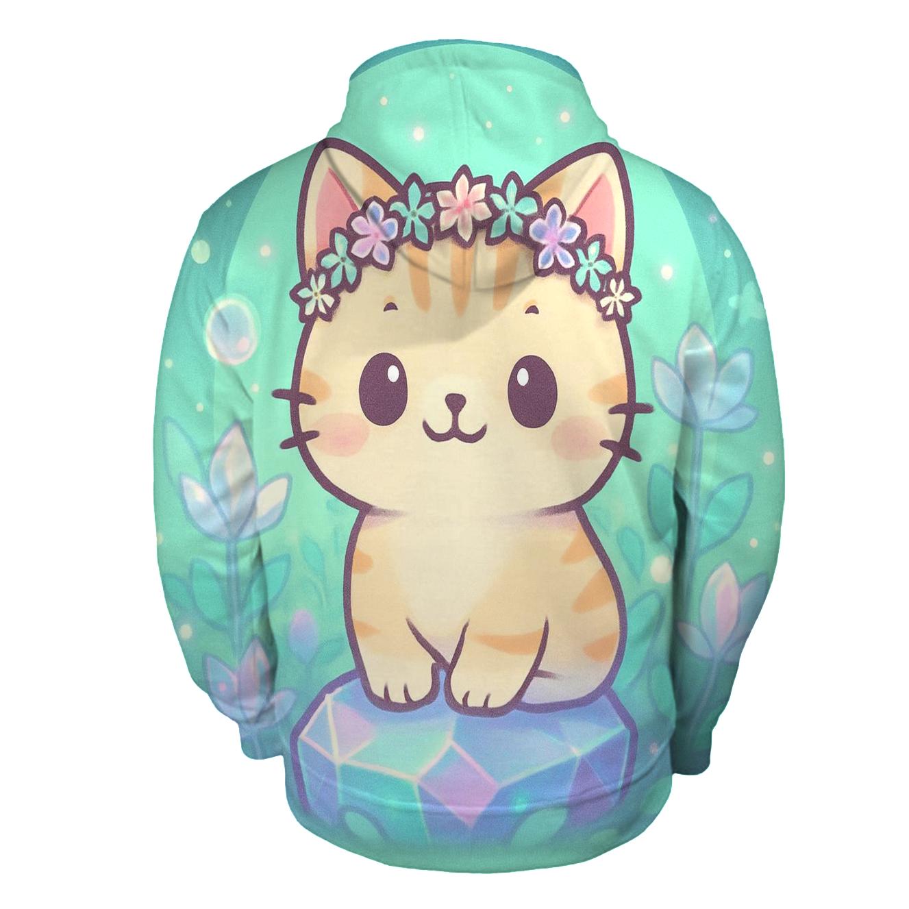 Crystal Garden Flower Crown Keeper printed hoodies