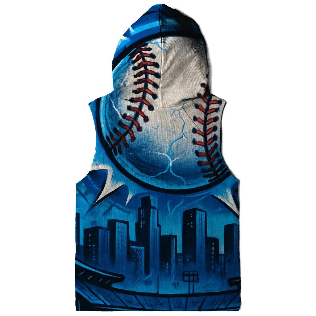 Graffiti Blue Comet Baseball Breakthrough heavyweight hoodies