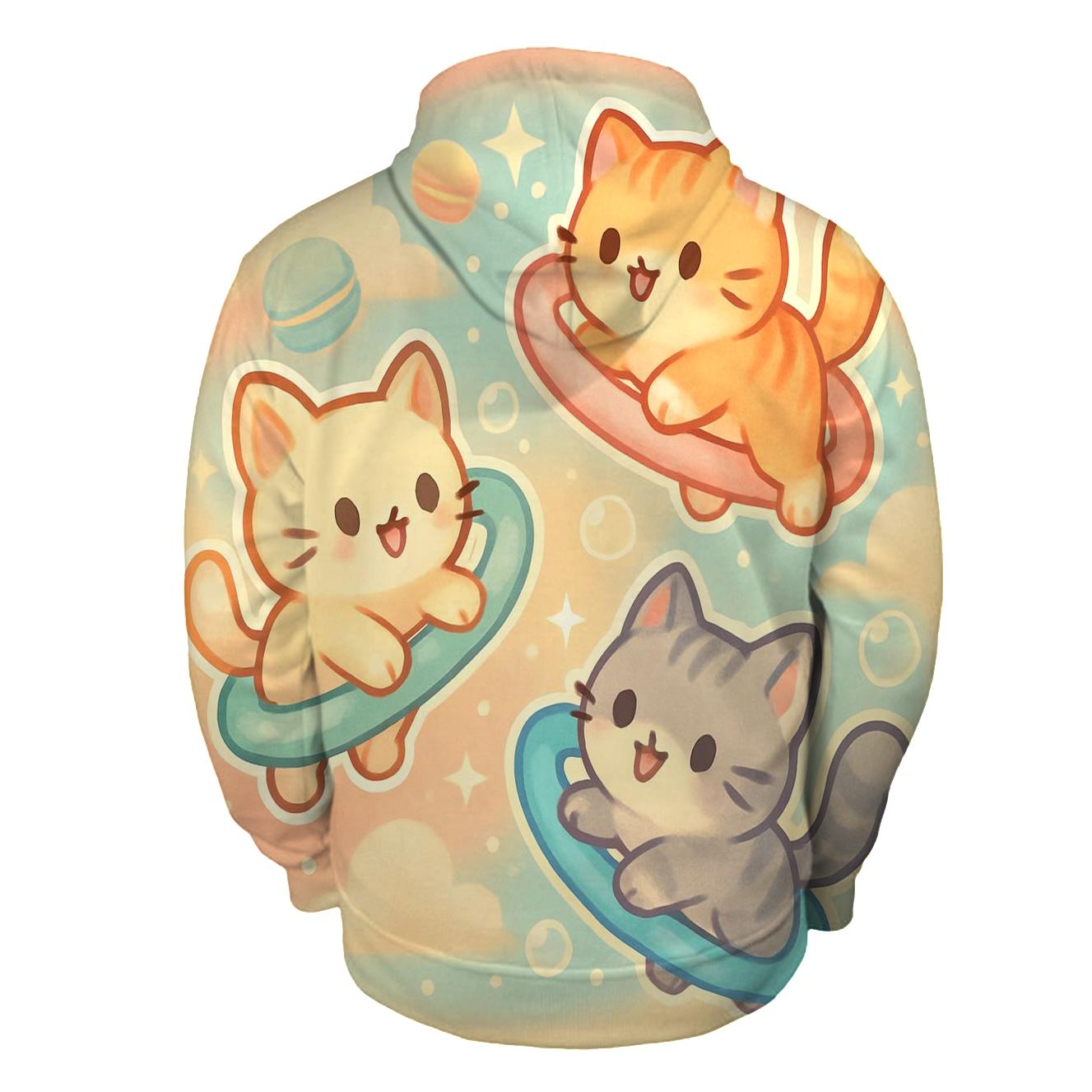 Sugar Cloud Kitten Carousel lightweight hoodies