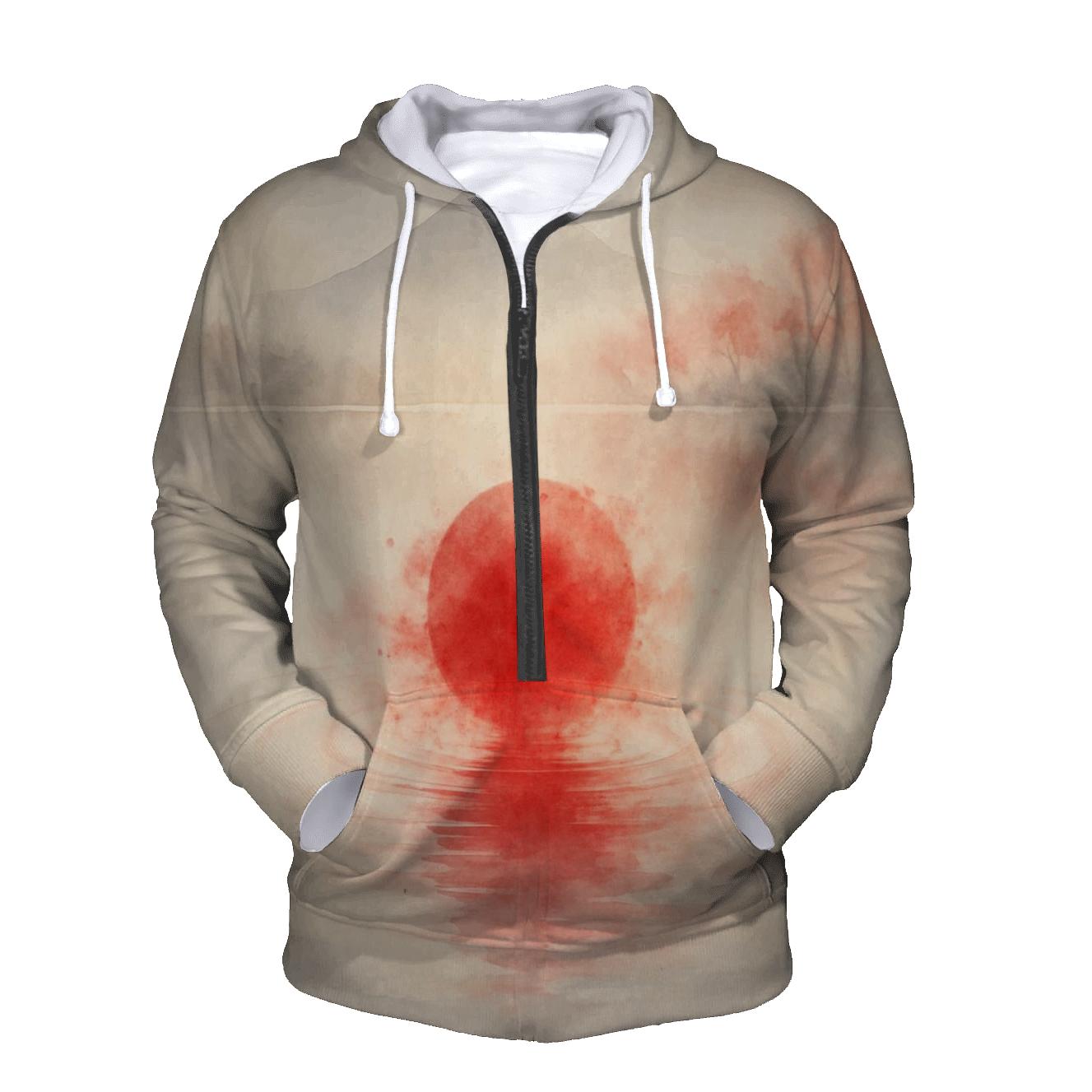 Rising Sun Watercolor Of Japan hoodie styles