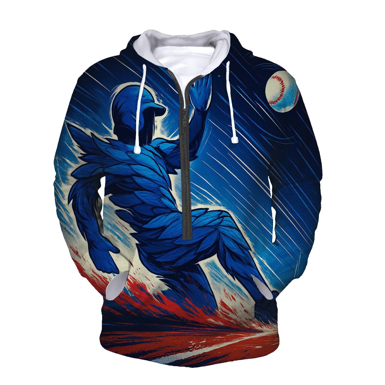 Feather Spiral Slider With Blue Jays Motion pullover hoodies