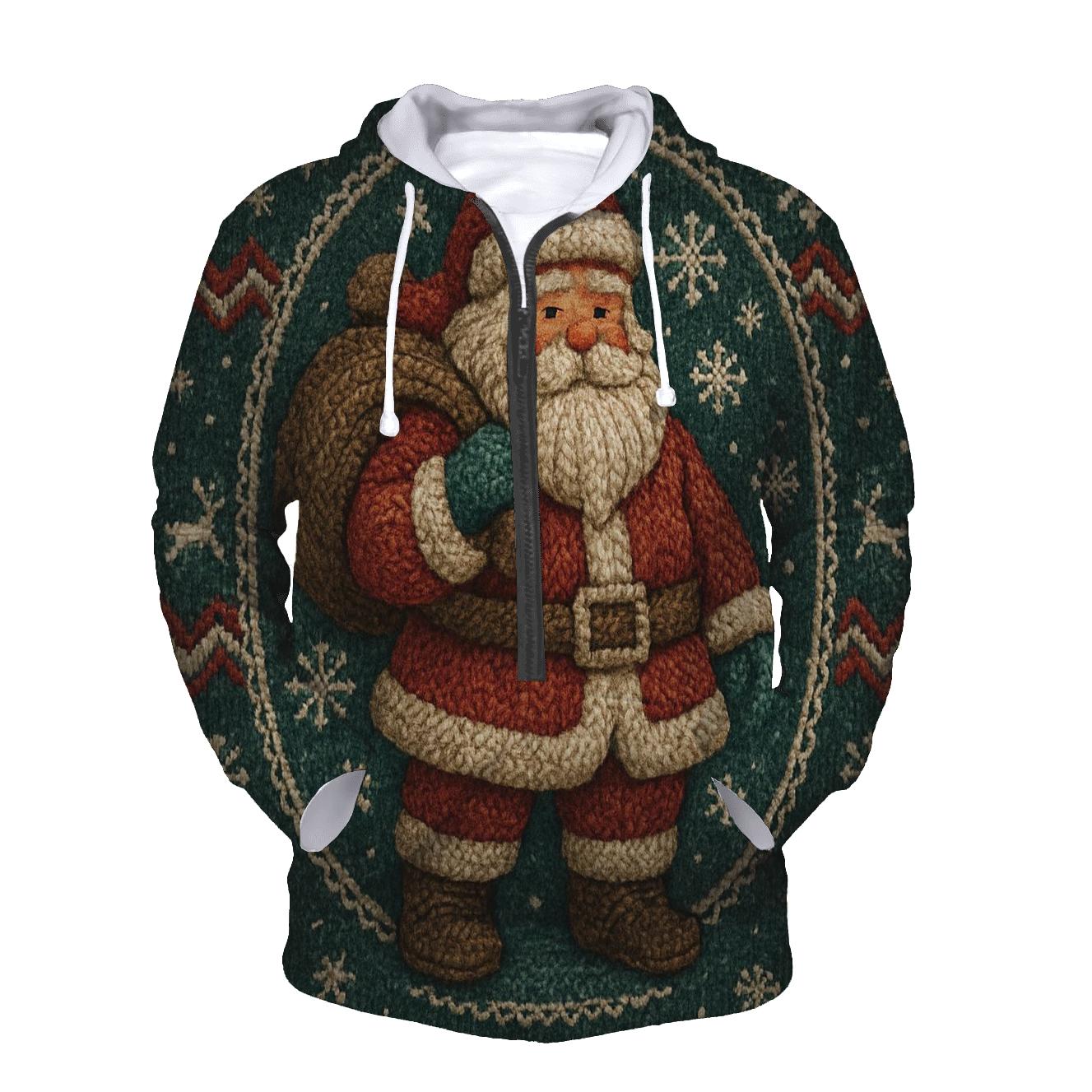 Knitted Blizzard Patch Santa hoodie designs