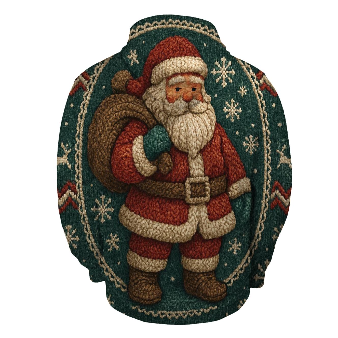 Knitted Blizzard Patch Santa hoodie designs