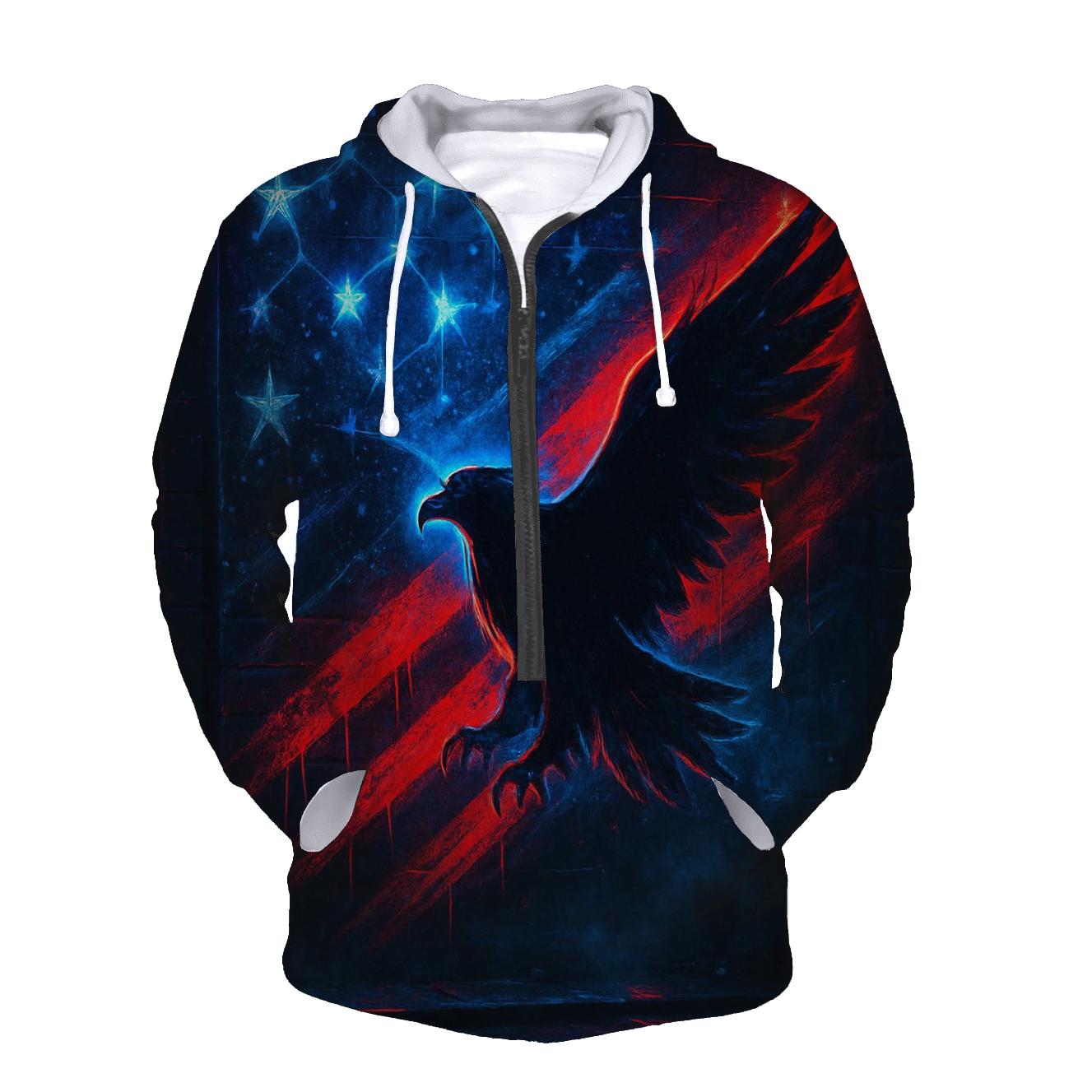 Neon Alley Star Stripes graphic hoodies