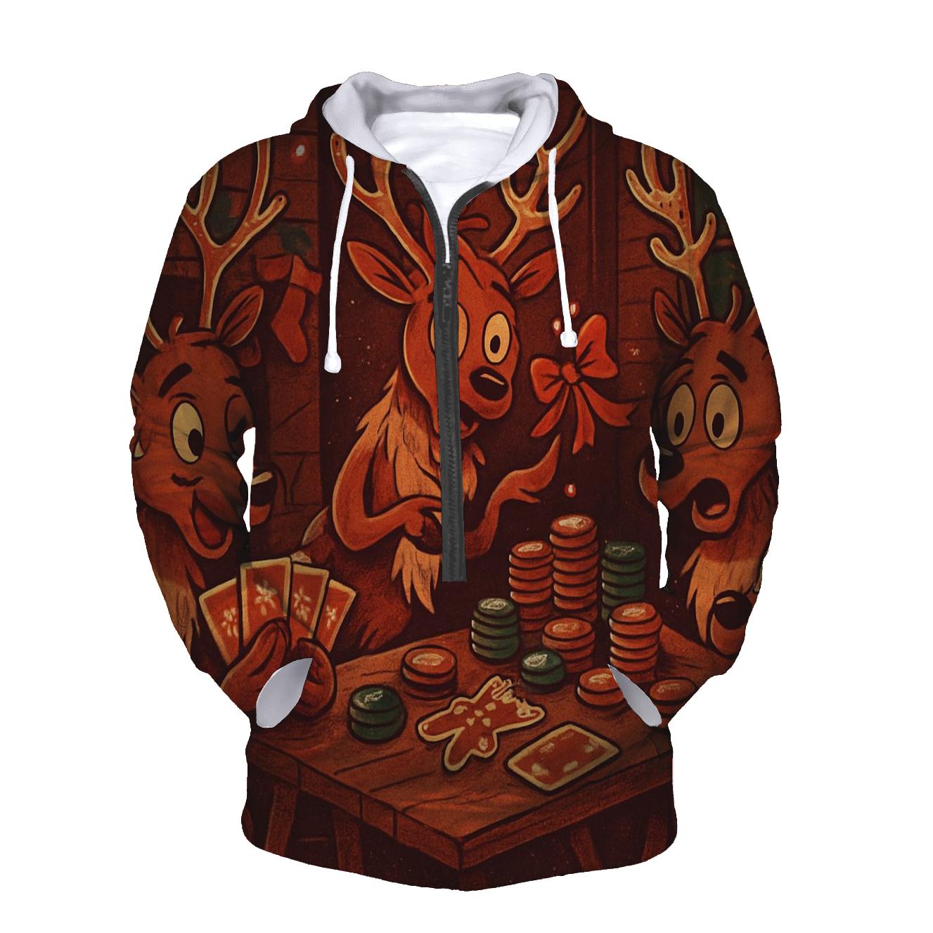 Reindeer Card Game Cabin Chaos hoodies fashion